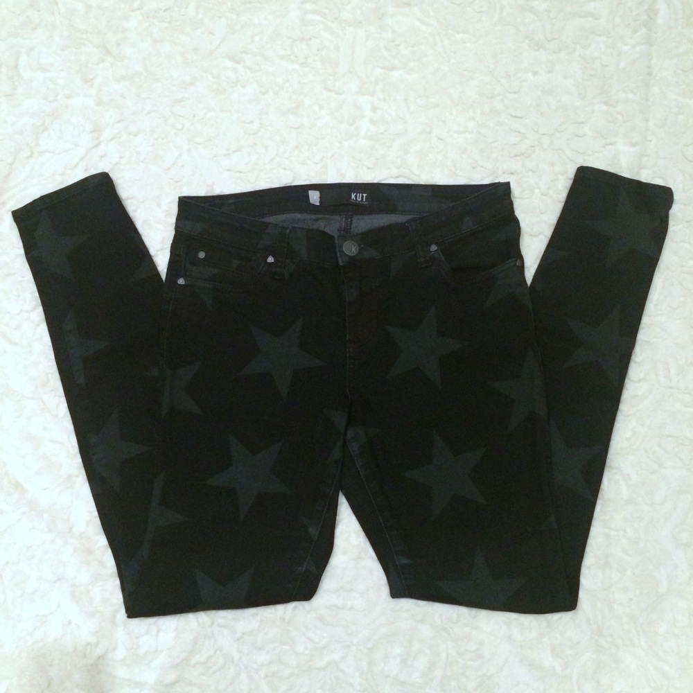 Kut from the Kloth Mia Star print skinny jeans (8) - Picture 3 of 8